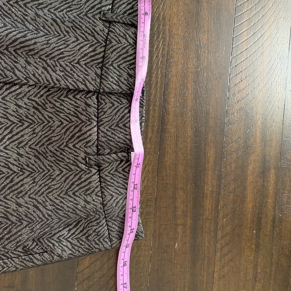 NWT WHITE HOUSE BLACK MARKET WOMENS SLACKS SLIM ANKLE BLACK SILVER SIZE 4R - Picture 9 of 9